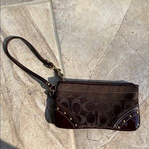 Chocolate Brown Coach small Clutch Never Used!